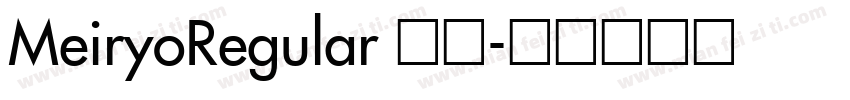 MeiryoRegular 常规字体转换